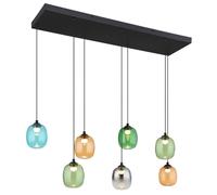 Netlighting Minara Rectangle Cluster Pendant Matt Black Glass Shade 6x LED 3000K Netlighting Black