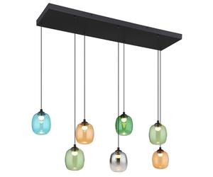 Netlighting Minara Rectangle Cluster Pendant Matt Black Glass Shade 6x LED 3000K Netlighting Black