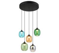 Netlighting Minara Round Cluster Pendant Matt Black Glass Shade 5x LED 3000K Netlighting Black