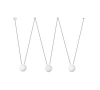 Netlighting Mine 3 Light Ceiling Pendant White Wood E27 Netlighting White