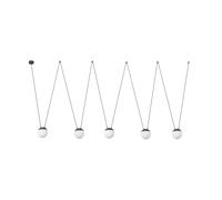 Luminosa Lighting Luminosa Mine 5 Light Ceiling Pendant Wood, Dark Grey, E27