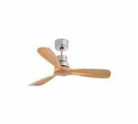 Luminosa Lighting Luminosa Mini Lantau Matt Nickel, Pine Ceiling Fan With Dc Motor 2700K