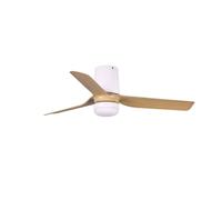 Netlighting Mini Punt Tub 90cm Smart LED Ceiling Fan Matt White Maple Blades CCT Netlighting White