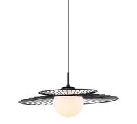 Netlighting Modern Hanging Pendant Black 1 Light with Black White Shade E27 Netlighting Black
