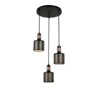 Netlighting Modern Hanging Pendant Black 3 Light E27 Netlighting Black