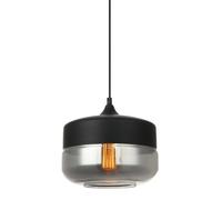 Netlighting Modern Hanging Pendant Black Black Smoky Shade E27 Dimmable Netlighting Black