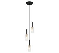 Netlighting Modern Hanging Pendant Black Gold 3 Light E14 Netlighting Black