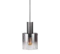 Netlighting Modern Hanging Pendant Black Smoky 1 Light with Glass Shade E27 Netlighting Black