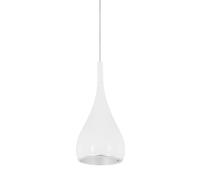 Netlighting Modern Hanging Pendant Chrome White 1 Light with Metal Alloy Shade E27 Netlighting White
