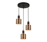 Netlighting Modern Hanging Pendant Copper 3 Light E27 Netlighting Copper