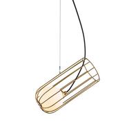 Netlighting Modern Hanging Pendant Golden 1 Light with Gold White Shade G9 Netlighting Gold