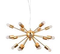 Netlighting Modern Hanging Pendant Golden 18 Light E27 in Gold Netlighting Gold
