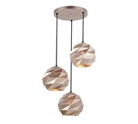 Netlighting Modern Hanging Pendant Golden 3 Light E27 in Gold Netlighting Gold