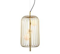 Netlighting Modern Hanging Pendant Golden 3 Light with Gold White Shade G9 Netlighting Gold