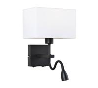 Luminosa Lighting Luminosa Modern Led Bedside Lamp Black Matt, Warm White 3000K 350Lm