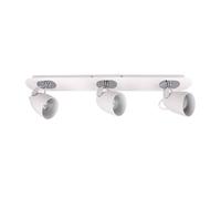 Netlighting Modern Spotlights Chrome White 3 Light with White Shade GU10 Netlighting White