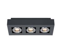 Netlighting Modern Surface Mounted Black Aluminum 3 Light GU10 Netlighting Black