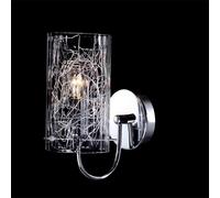 Netlighting Modern Wall Lamp Chrome 1 Light with Glass Shade E14 in Silver Netlighting Silver