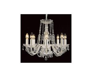 Netlighting Modra Crystal Strass 8 Arm Chandelier in Grey Netlighting Grey