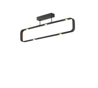 Netlighting Moka Integrated LED Dimmable Globe Bar Semi Flush Light Mocha 4000K in Brown Netlighting Brown