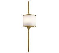 Netlighting Mona 2 Light Bathroom Wall Light Brass IP44 G9 in Yellow Netlighting Yellow