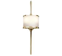 Netlighting Mona 2 Light Bathroom Wall Light Polished Brass IP44 G9 in Yellow Netlighting Yellow