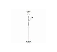 Netlighting Monaco Mother & Child Floor Lamp Satin Chrome Opal Glass G9 in Grey Netlighting Grey