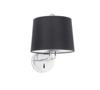 Netlighting Montreal Chrome Black Shade Wall Lamp in Grey Netlighting Grey
