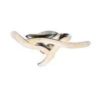 Netlighting Nabro Integrated LED Semi Flush Ceiling Light Chrome LED 3500K in Grey Netlighting Grey