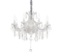 Netlighting Napoleon 8 Light Pendant Light Chrome in Grey Netlighting Grey