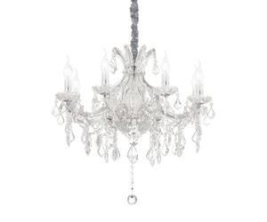 Netlighting Napoleon 8 Light Pendant Light Chrome in Grey Netlighting Grey