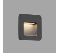 Netlighting Nase Recessed Outdoor LED Wall Light in Dark Grey IP44 Netlighting Dark Grey