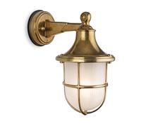 Netlighting Nautic Outdoor Brass Wall Lantern Brass IP64 E27 in Gold Netlighting Gold