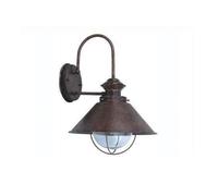 Netlighting Nautica 1 Light Outdoor Large Dome Wall Light Rust Brown E27 Netlighting Brown