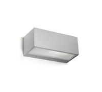 Luminosa Lighting Luminosa Nemesis Aluminium 1 Light Outdoor Wall Light Grey Ip54, E27