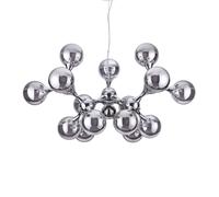 Netlighting Nodi 15 Light Ceiling Pendant Chrome in Grey Netlighting Grey