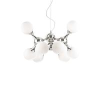 Netlighting Nodi Bianco 9 Light Small Molecular Ceiling Pendant Chrome E14 in Grey Netlighting Grey