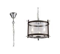 Netlighting Nolan Single 36cm Pendant 3 Light E14 Brown OxidePolished Chrome Netlighting Brown