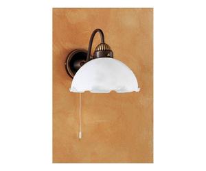 Netlighting Nonna Cottage Style Glass Wall Light Matt Antique Brass 1x E27 in Bronze Netlighting Bronze