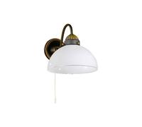 Netlighting Nonna Cottage Style Glass Wall Light Matt Antique Brass 1x E27 in Copper Netlighting Copper