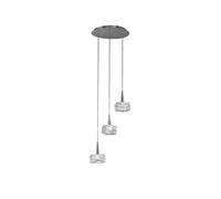 Netlighting O2 Ceiling Cluster Pendant 3 Light G9 Polished Chrome in Silver Netlighting Silver