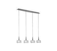 Netlighting O2 Ceiling Pendant 4 Light G9 Line Polished Chrome in Grey Netlighting Grey
