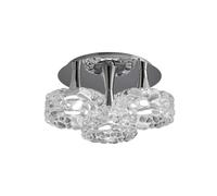 Netlighting O2 Flush Cluster Ceiling 3 Light E27 Large Polished Chrome in Grey Netlighting Grey