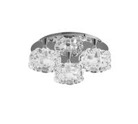 Netlighting O2 Flush Cluster Ceiling 3 Light G9 Small Polished Chrome in Grey Netlighting Grey