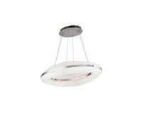 Netlighting Oakley Pendant 80W LED 3000K 6400lm Chrome Frosted Acrylic in Grey Netlighting Grey