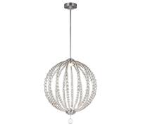 Netlighting Oberlin LED 2 Light Medium Spherical Ceiling Pendant Satin Nickel in Grey Netlighting Grey