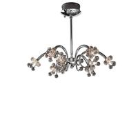 Netlighting Octavia Pendant 9 Light G4 Chrome Crystal NOT LED CFL Compatible in Grey Netlighting Grey