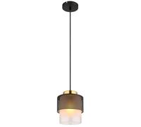 Netlighting Olga Slim Pendant Ceiling Light Matt Black Satined Glass Shade 1x E27 Netlighting Black