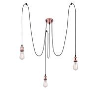 Netlighting Oliver Cluster Pendant Ceiling Light Copper Colored 3x E27 Netlighting Copper