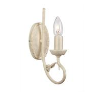 Netlighting Olivia 1 Light Indoor Candle Wall Light Gold Ivory E14 in White Netlighting White